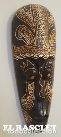 Arte: MASCARA TALLADA A MANO EN MADERA - Foto 2