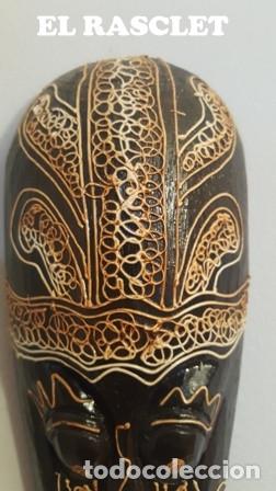 Arte: MASCARA TALLADA A MANO EN MADERA - Foto 5