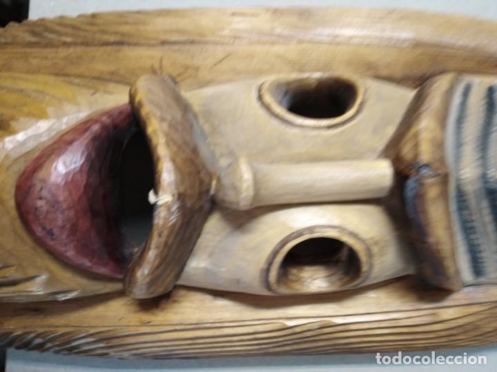 Arte: M&aacute;scara rumana madera 55x21ctms - Foto 5