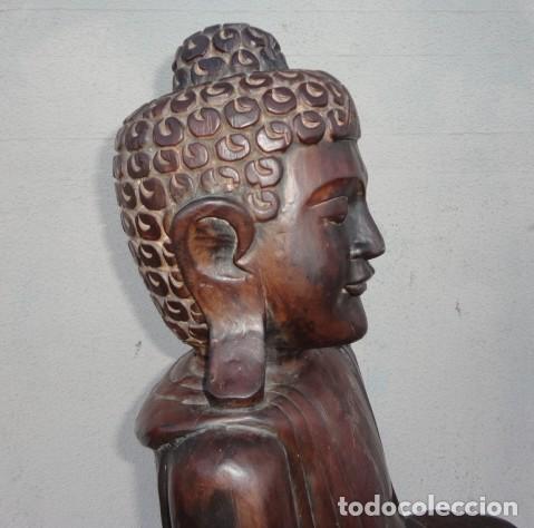 Arte: Buda en madera tallada 82 cms  de alto - Foto 11