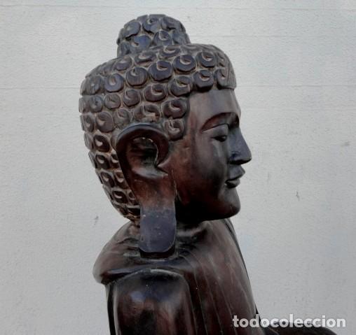 Arte: Buda en madera tallada 82 cms  de alto - Foto 12