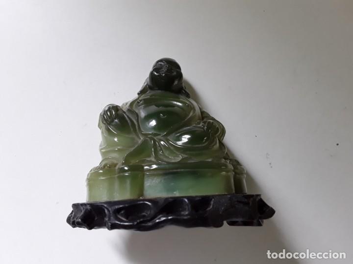 Arte: Buda simil jade sobre peana - Foto 2