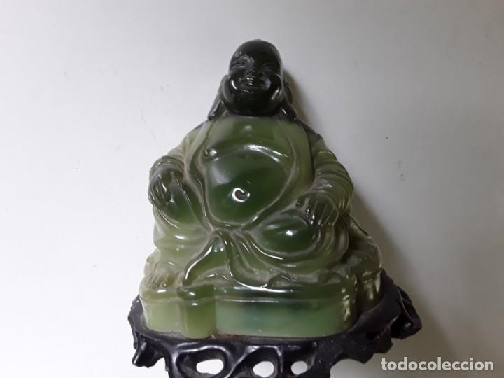 Arte: Buda simil jade sobre peana - Foto 7