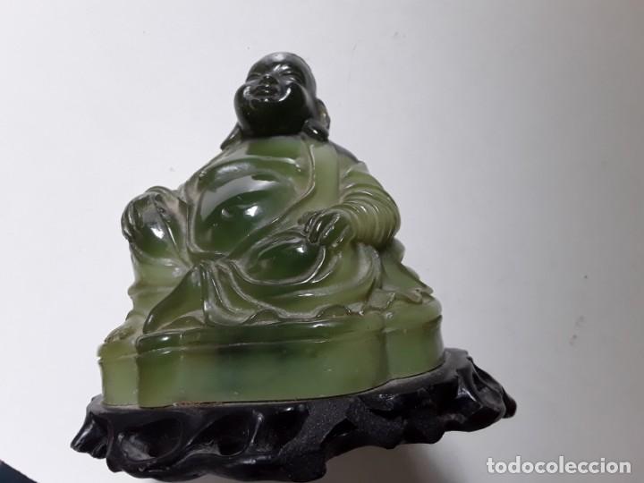 Arte: Buda simil jade sobre peana - Foto 9
