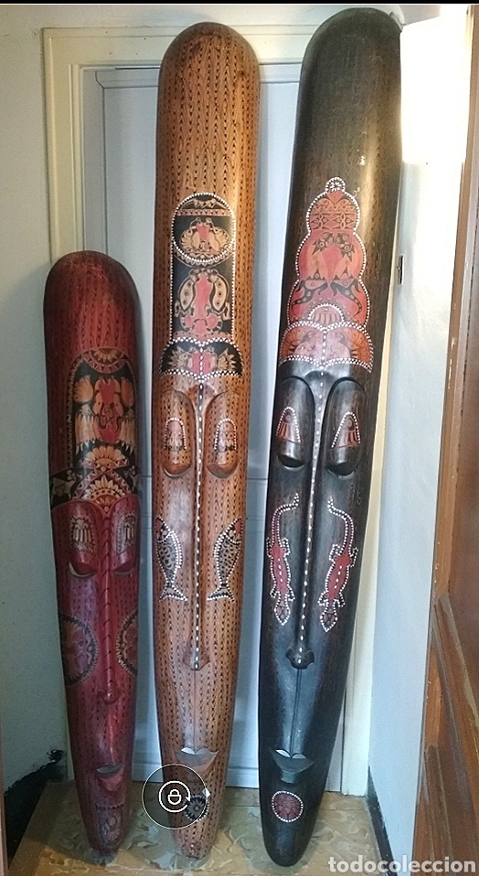 Arte: Totem m&aacute;scara madera teca maciza - Foto 4
