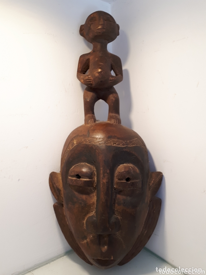 Arte: M&aacute;scara africana madera - Foto 2