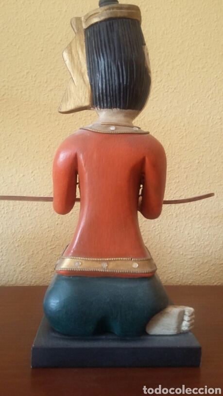 Arte: Figura de diosa asi&aacute;tica en madera - Foto 3