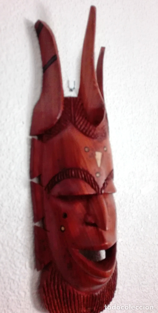 Arte: M&Aacute;SCARA AFRICANA DE 3 CUERNOS - Foto 5