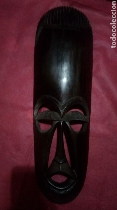 Arte: M&aacute;scara antigua de &eacute;bano - Foto 1