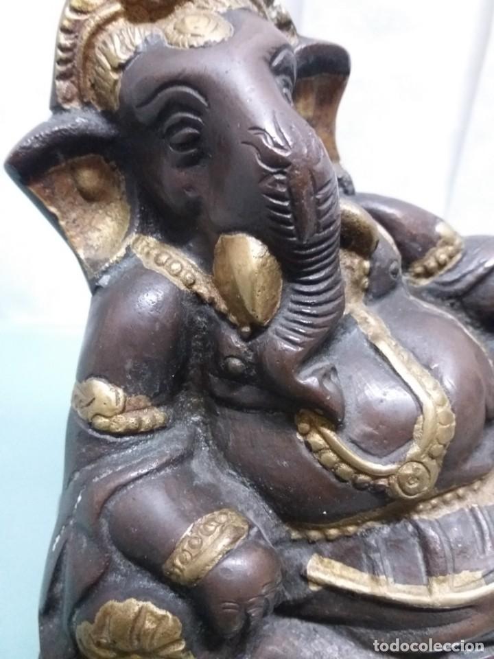 Arte: GANESHA TUMBADA EN BRONCE NUEVA - Foto 2