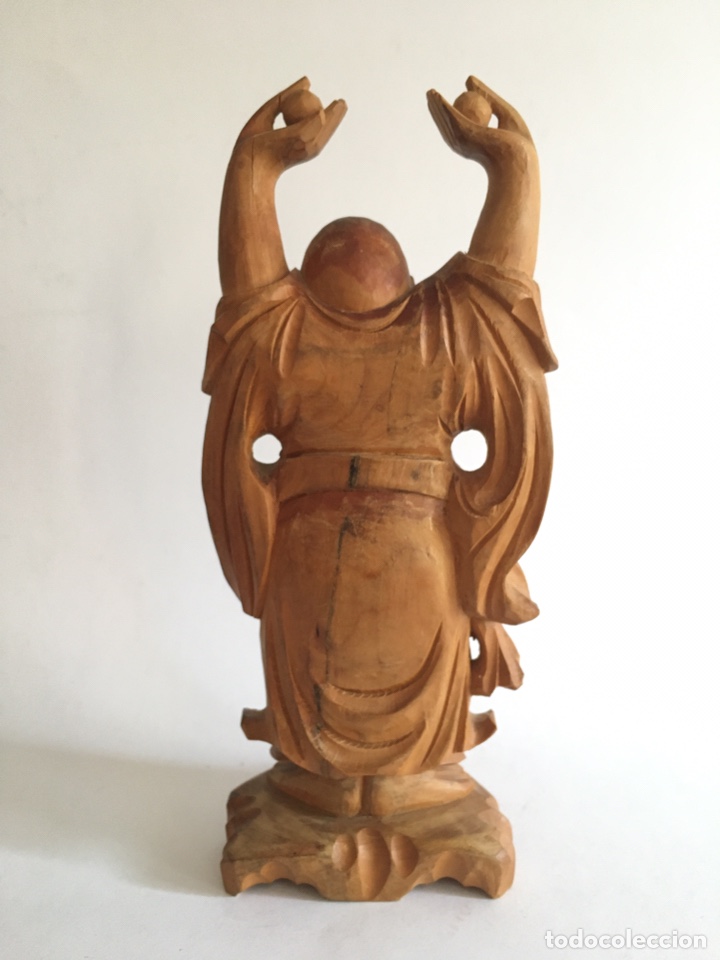 Arte: ANTIGUA TALLA DE BUDA EN MADERA - Foto 2