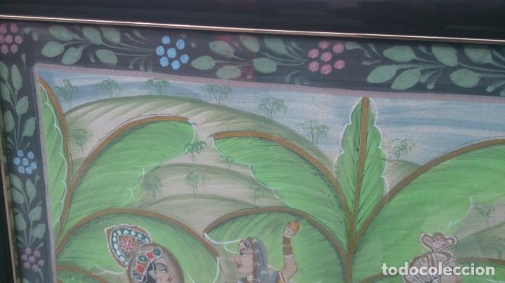 Arte: &Oacute;leo sobre seda oriental 85x55 ctms - Foto 3