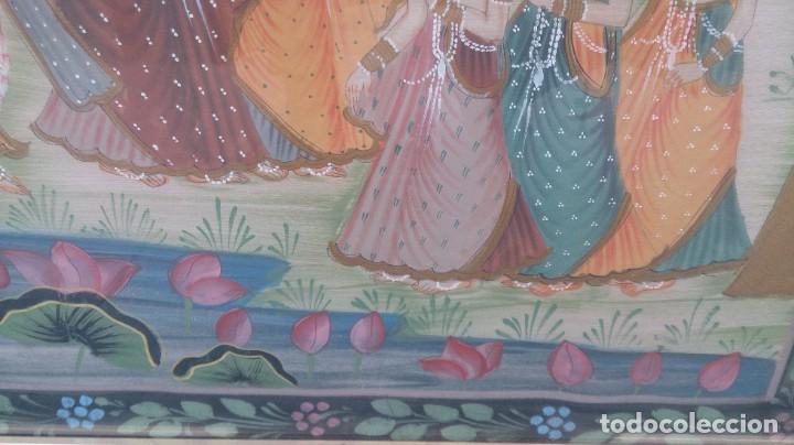 Arte: &Oacute;leo sobre seda oriental 85x55 ctms - Foto 5