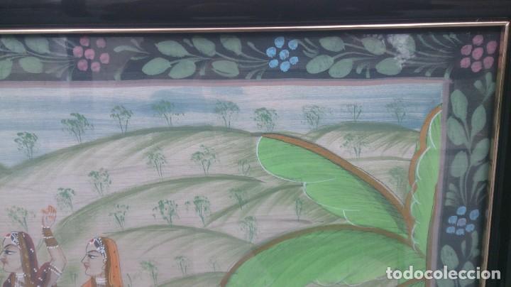 Arte: &Oacute;leo sobre seda oriental 85x55 ctms - Foto 11