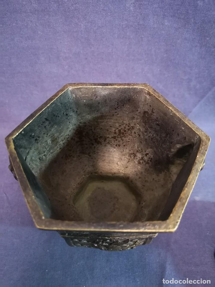 Arte: INCENSARIO CHINO DE BRONCE - Foto 8