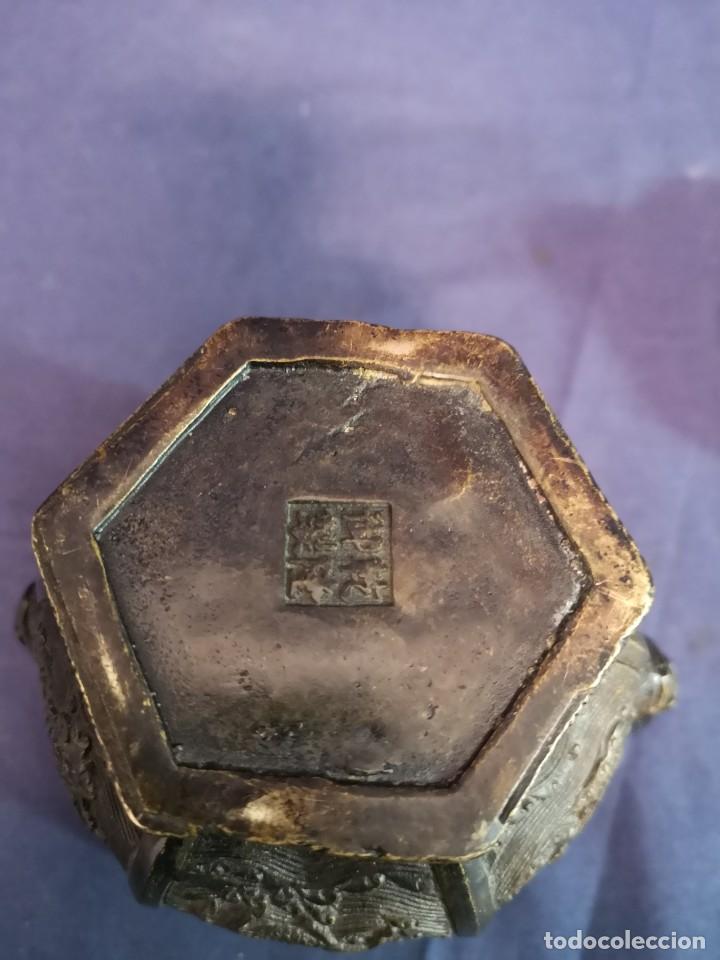 Arte: INCENSARIO CHINO DE BRONCE - Foto 9