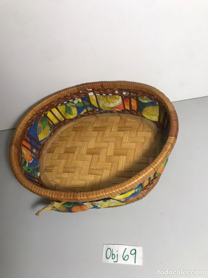 Arte: ANTIGUA CESTA DE MIMBRE - Foto 3
