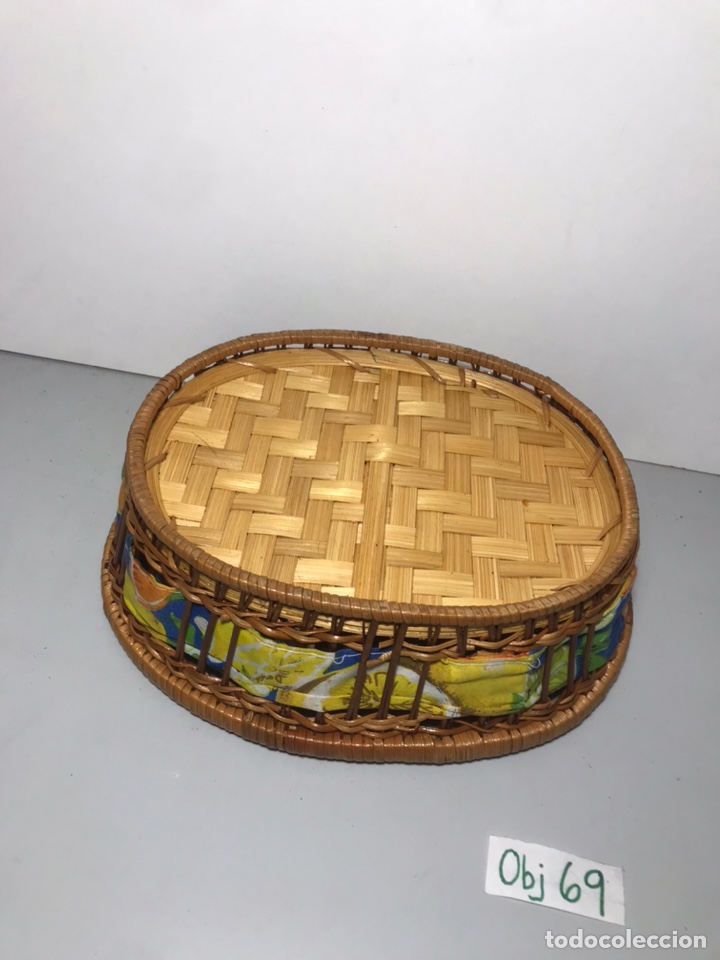 Arte: ANTIGUA CESTA DE MIMBRE - Foto 4