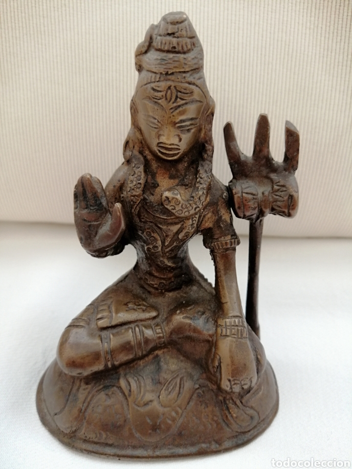 Arte: Antigua Diosa Hind&uacute; Bronce. - Foto 1