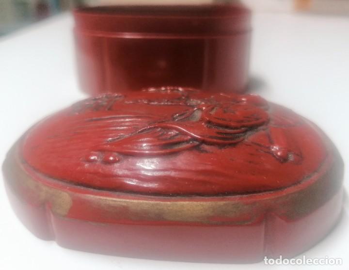 Arte: Caja de celuloide. Oriental. Antigua - Foto 4