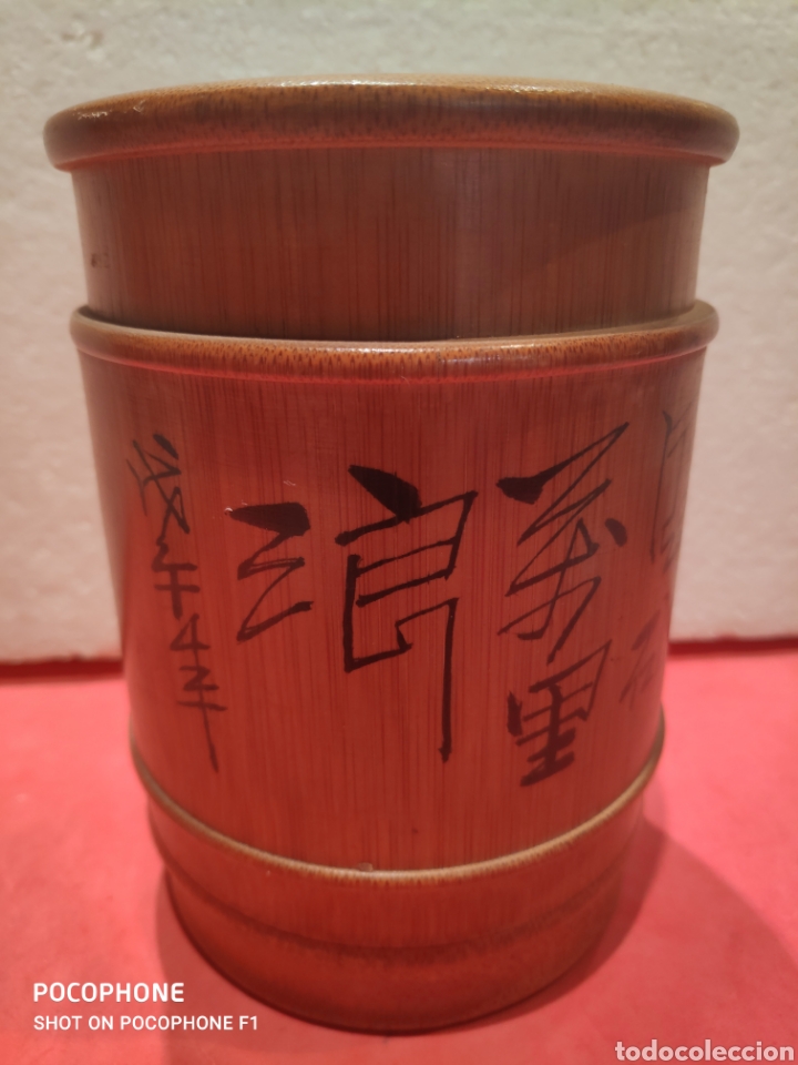 Arte: Bote oriental para pinceles en madera de bamb&uacute; - Foto 2
