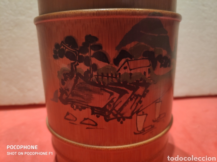 Arte: Bote oriental para pinceles en madera de bamb&uacute; - Foto 7