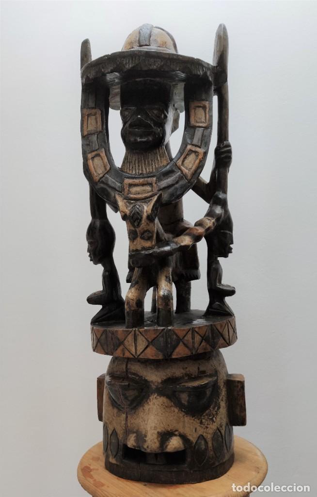 Arte: m&aacute;scara - casco de cresta yoruba. epa - Foto 2