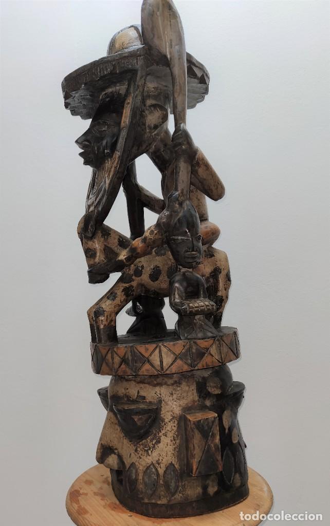 Arte: m&aacute;scara - casco de cresta yoruba. epa - Foto 3