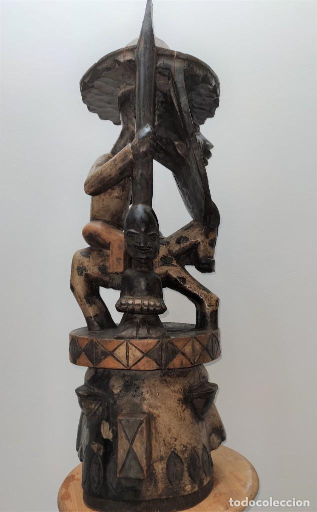 Arte: m&aacute;scara - casco de cresta yoruba. epa - Foto 5
