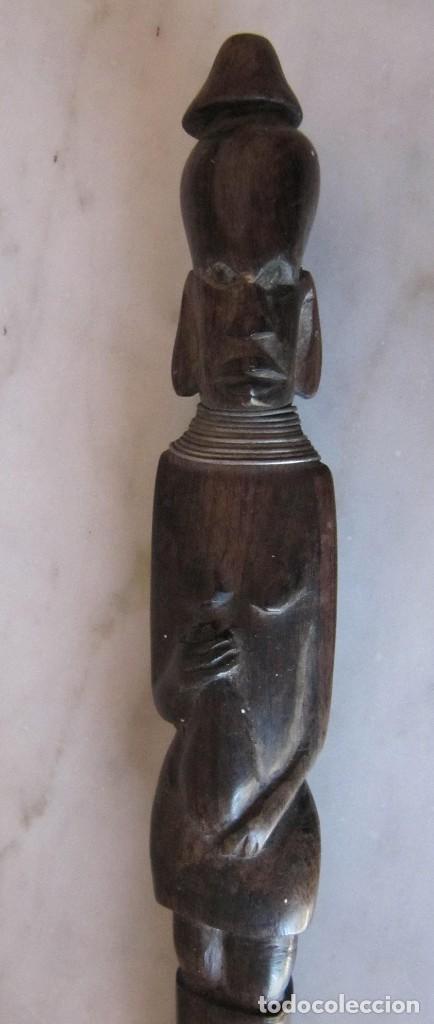 Arte: cuchara africana de madera tallada - Foto 5