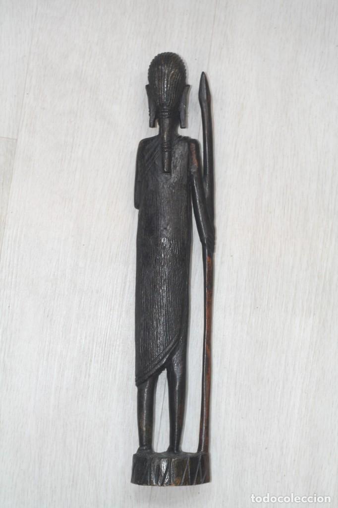 Arte: MASAI TALLA EN MADERA - Foto 2
