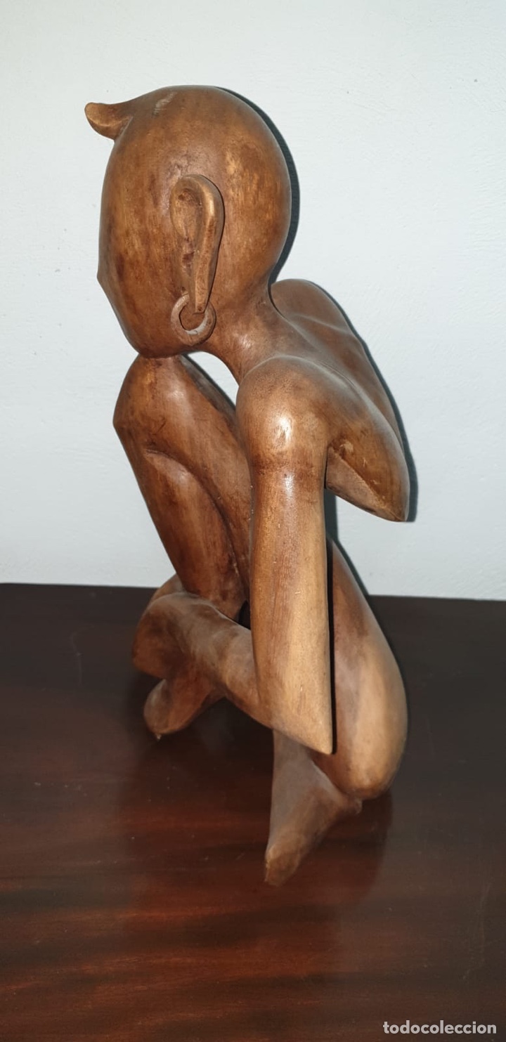 Arte: Figura madera tallada etnica - Foto 2 - 221283158