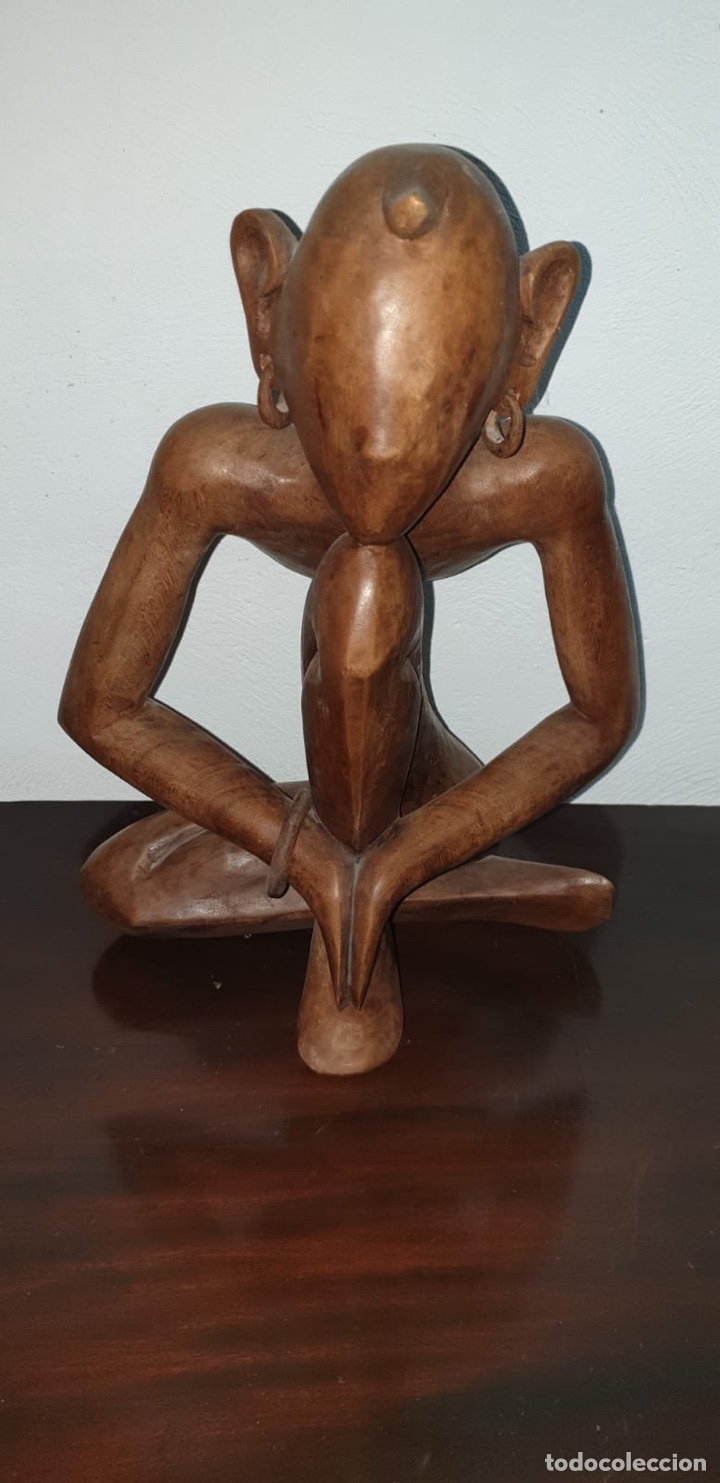 Arte: Figura madera tallada etnica - Foto 3 - 221283158