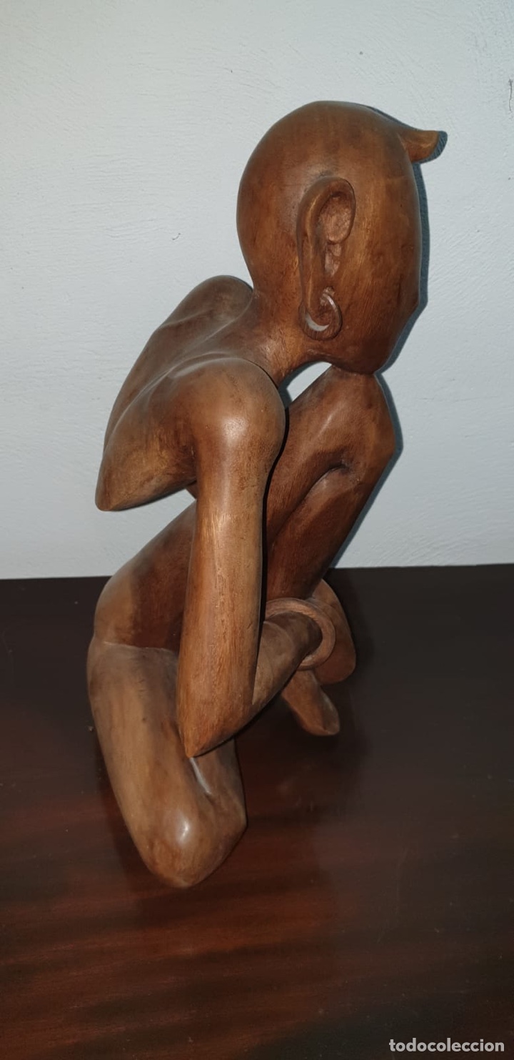 Arte: Figura madera tallada etnica - Foto 4 - 221283158
