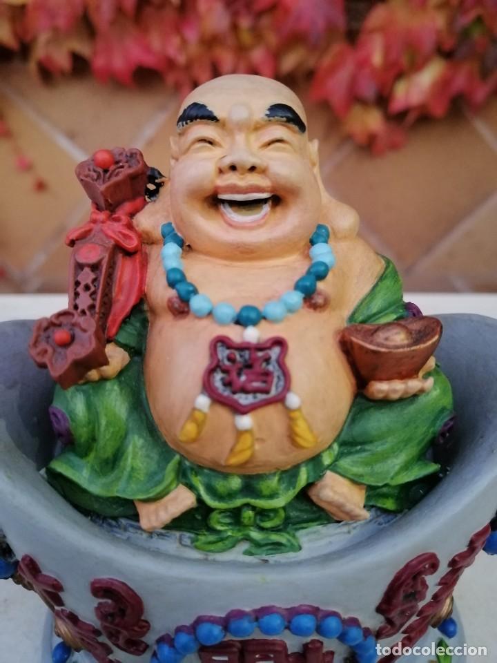 Arte: FIGURA DE BUDA PINTADA A MANO - Foto 2