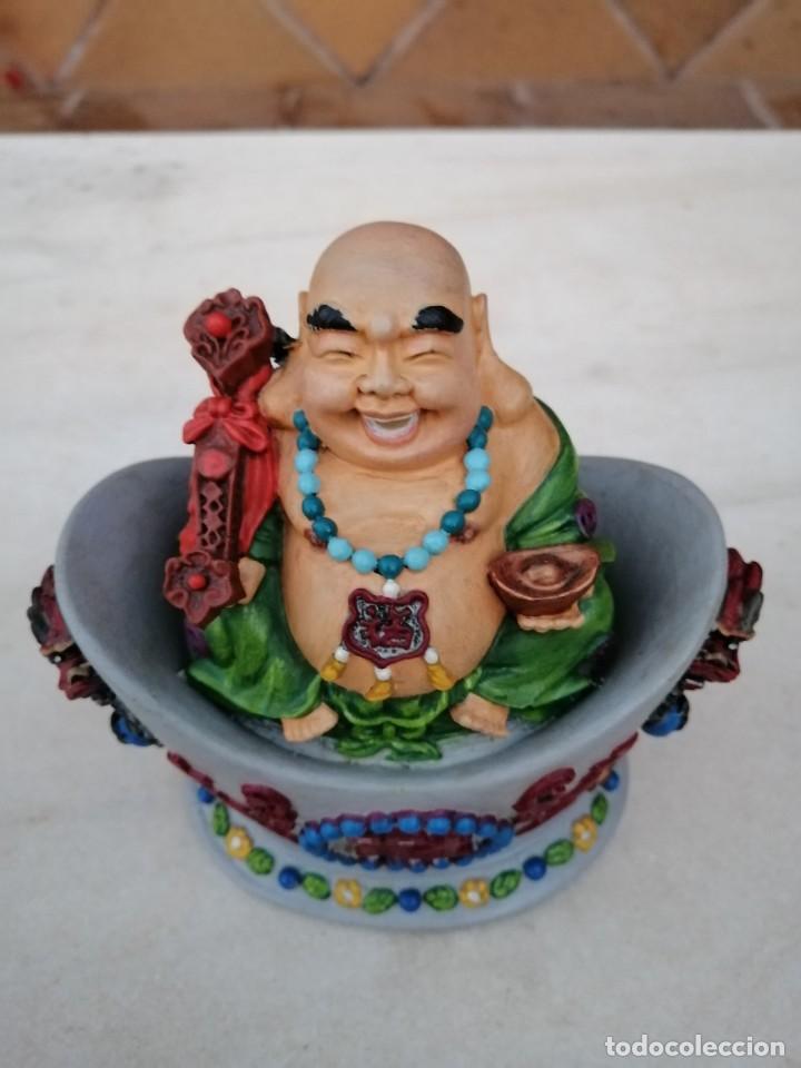 Arte: FIGURA DE BUDA PINTADA A MANO - Foto 4