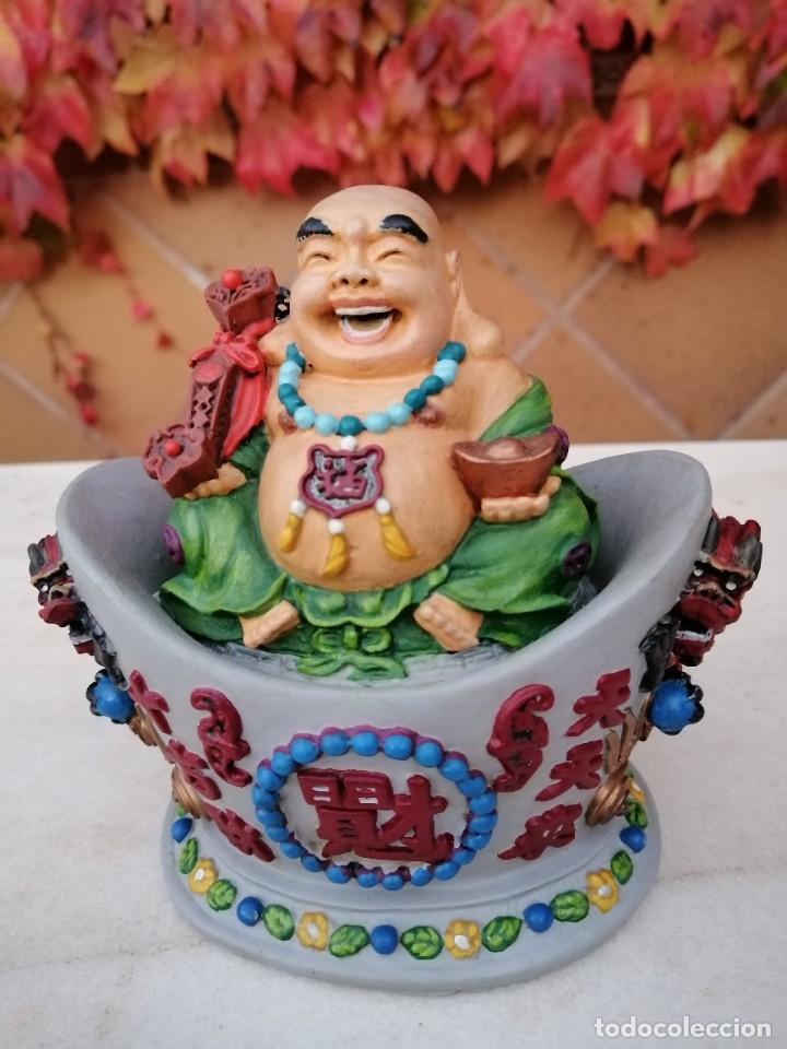 Arte: FIGURA DE BUDA PINTADA A MANO - Foto 5
