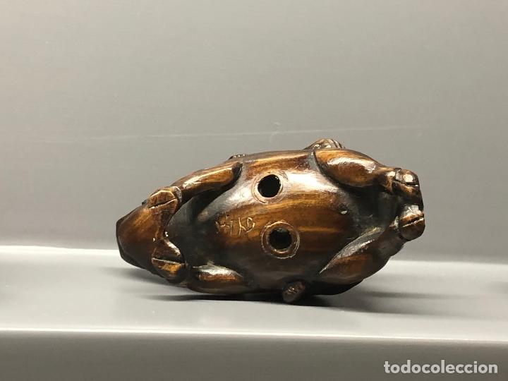 Arte: Antiguo Netsuke de madera. - Foto 4
