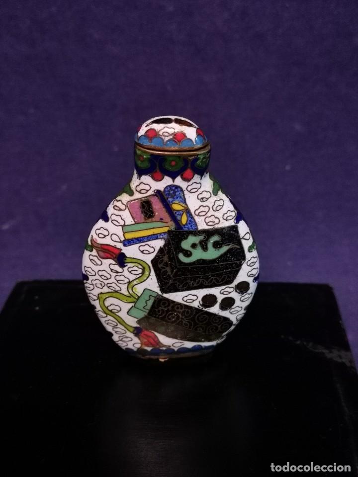 Arte: TABAQUERA CHINA EN CLOISONNE - Foto 5
