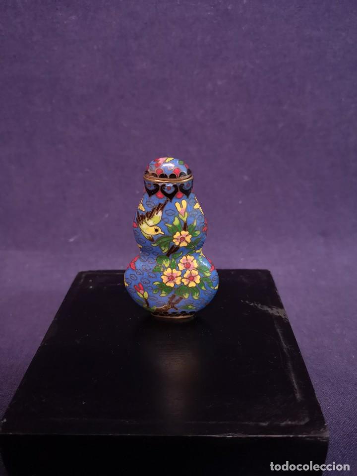 Arte: TABAQUERA CHINA EN CLOISONNE - Foto 2
