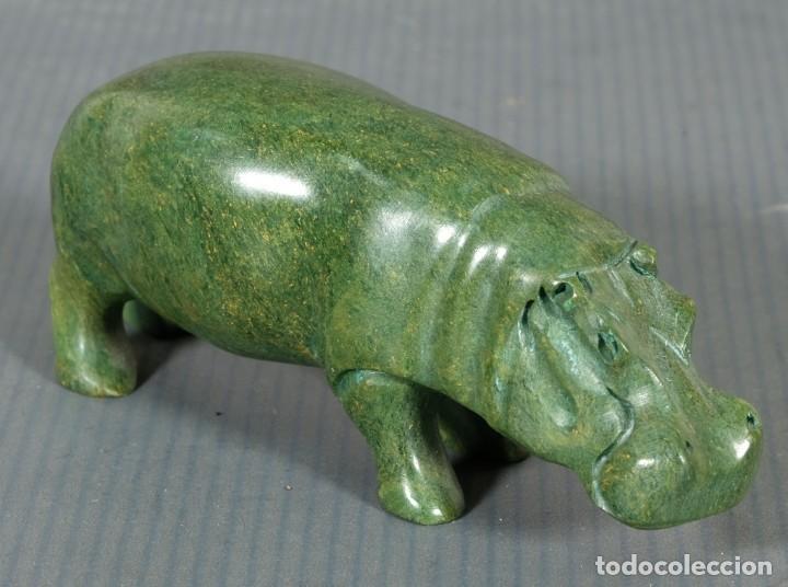 Arte: Hipop&oacute;tamo en jade africano - Foto 3