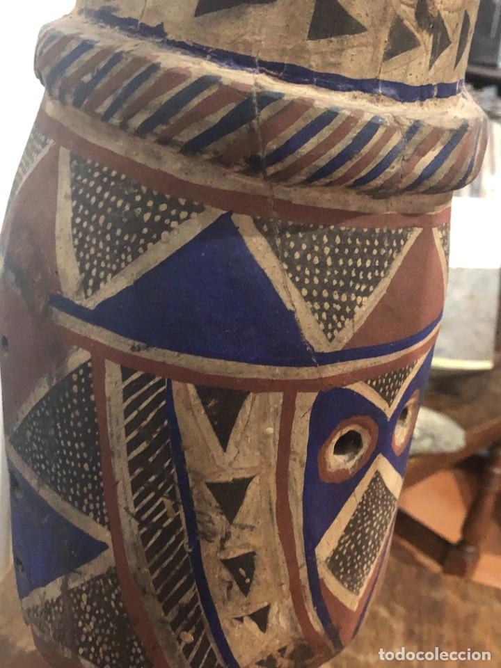 Arte: Mascara africana Tocado Antílope Adoné tribu Kurumba de Burkina Faso, arte tribal, de exposición - Foto 25 - 232181690