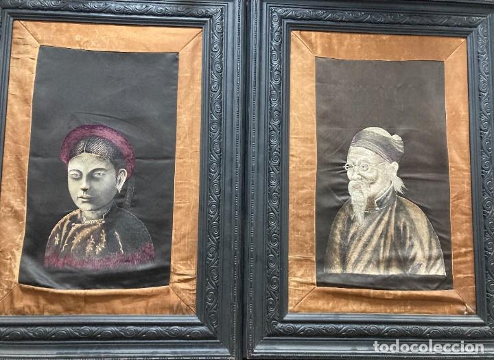 Arte: Pareja de sedas chinas - Foto 2