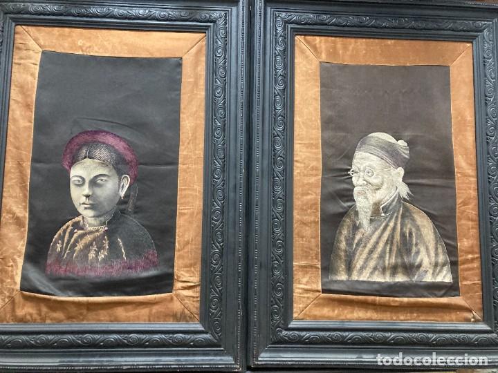 Arte: Pareja de sedas chinas - Foto 3