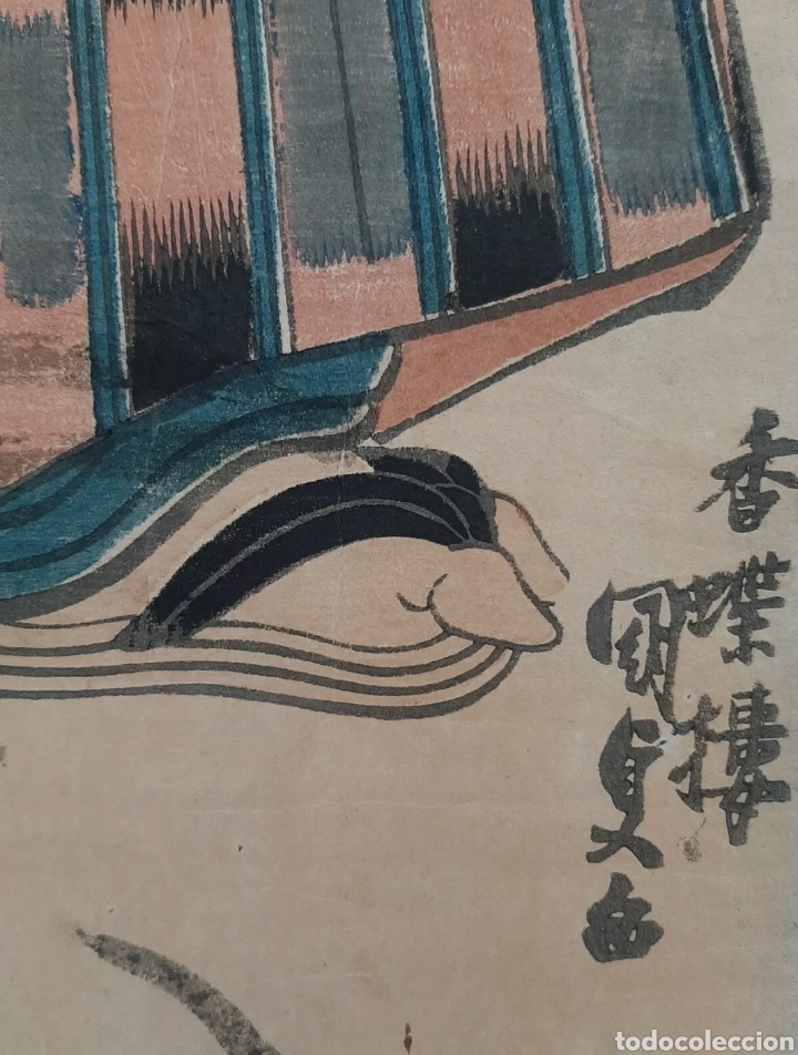 Arte: Grabado japones antiguo de Toyokuni III - Japan - Foto 4