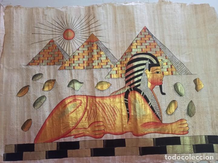 Arte: PAPIRO EGIPCIO ESFINGE - Foto 1