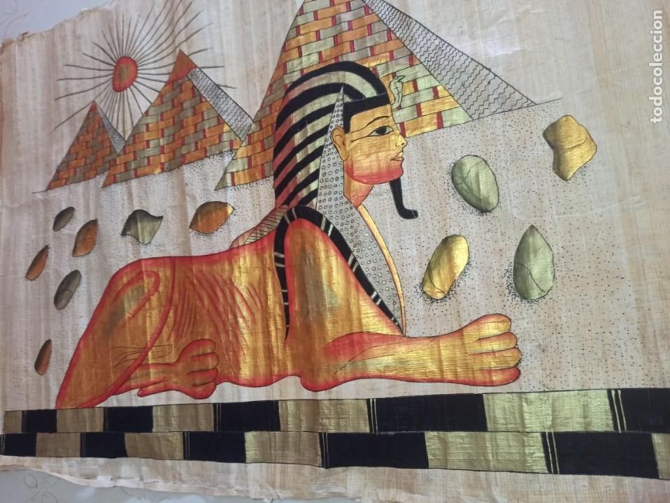 Arte: PAPIRO EGIPCIO ESFINGE - Foto 3