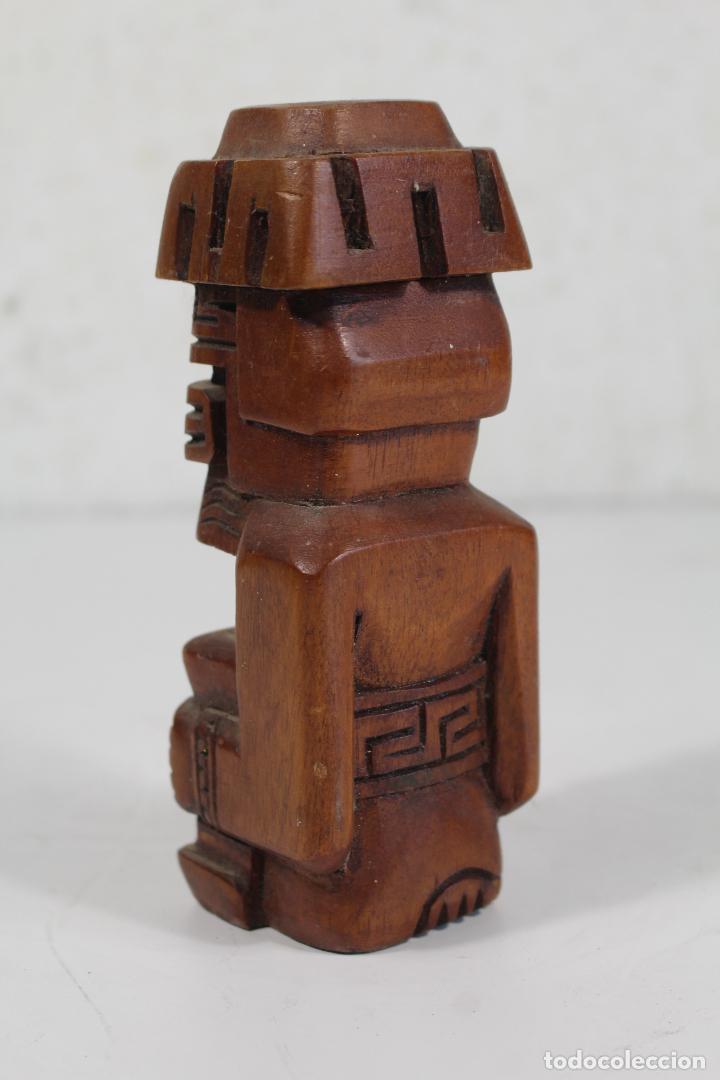 Arte: figura azteca madera - Foto 3