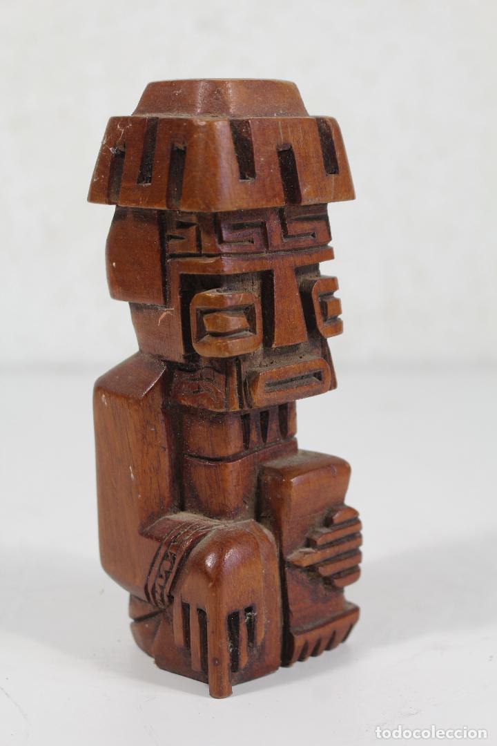 Arte: figura azteca madera - Foto 4
