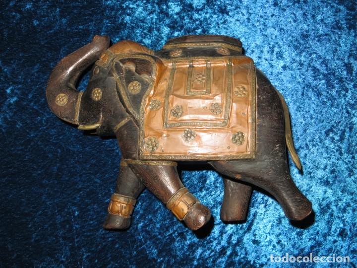 gran elefante de la suerte en bronce repujado i - Compra venta en  todocoleccion